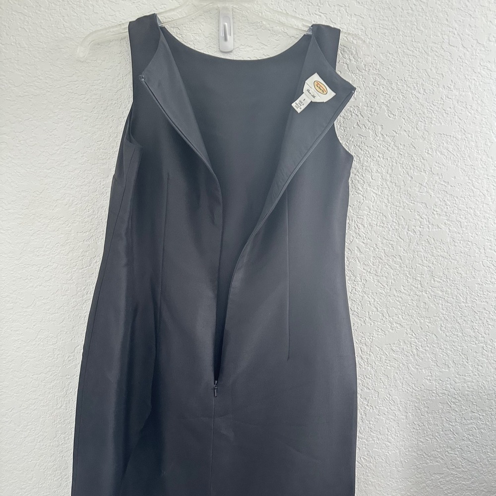Talbots Pure Silk LBD Womens 6 Black Textured Old Money Chic Party Cocktail - Picture 4 of 12